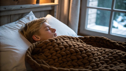 Kid With ADHD Sleeping with weighted blanket